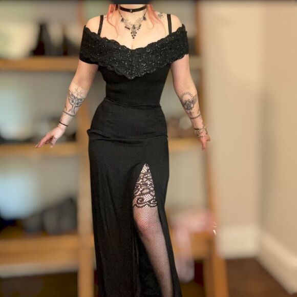 NWT Niki Originals Vintage Black Evening Dress Size 4 - Picture 10 of 10